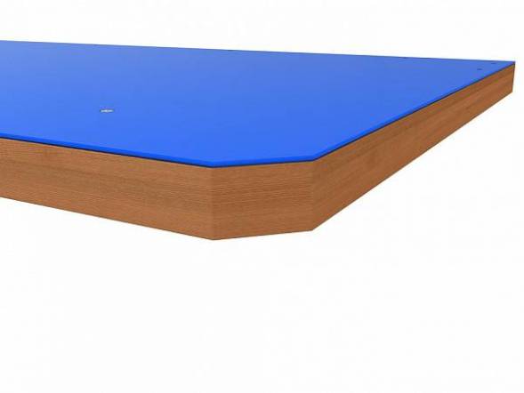 Накладка на столешницу ДВК из стали 3 мм с порошковым покрытием (ширина 800 мм)