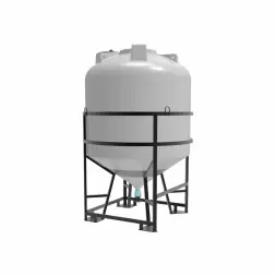 Емкость ЦКТ 5000 л с патрубком 90мм с фланцем под плотность до 1,5 г/см3 белая в обрешетке