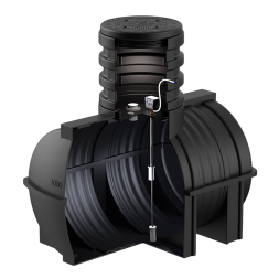 Емкость для дизельного топлива подземная горизонтальная, 3000 л, черный [TDT3000Y1]