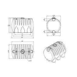 Емкость для хранения жидких минеральных удобрений (КАС, ЖКУ и др) 8000 HR с откидной крышкой красный