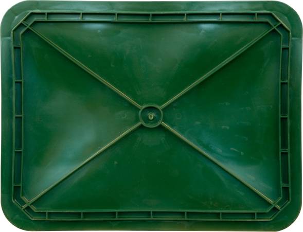 Ящик пластиковый сплошной, 430х330х110 мм, зеленый [405]