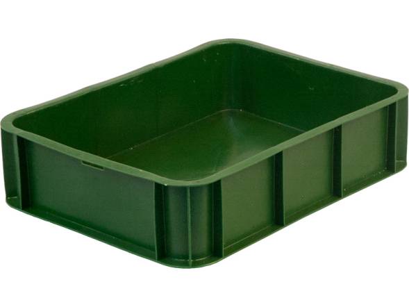 Ящик пластиковый сплошной, 430х330х110 мм, зеленый [405]