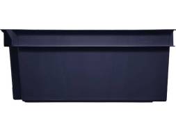 Ящик пластиковый сплошной, 600х400х250 мм, черный [125-2]