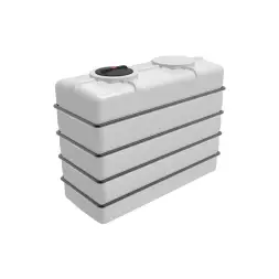 Емкость K 3000л под плотность до 1.2 г/см3 белая в обрешетке