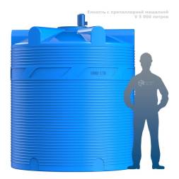 Емкость V 5000 литров с пропеллерной мешалкой