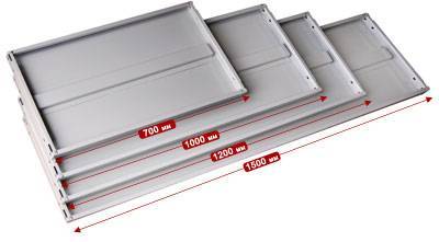 Полка для стеллажей окрашенная СТФ, 1200x600 мм, RAL 7035 [КГ028909]