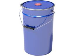 Ведро металлическое, ВМо 27с, 27 л, берикап 57 мм, синий [5058]