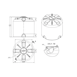 Емкость TR 8000 усиленная под плотность до 1.2 г/см3 синий