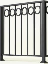 Металлическое балконное ограждение БО-5, 1 пог. м.