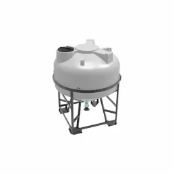 Емкость ЦКТ 3000 л с патрубком 160мм с фланцем под плотность до 1,2 г/см3 белая в обрешетке