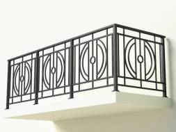 Металлическое балконное ограждение БО-12, 1 пог. м.