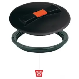 Крышка для емкости D620мм резьбовая c дыхательным клапаном пластик