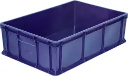 Ящик пластиковый сплошной, 600×400×180 мм, 35 л, серый [706.03.02]