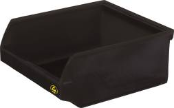 Ящик (лоток) антистатический пластиковый, 107x98x47 мм, 0.49 л, черный [5000 ESD]